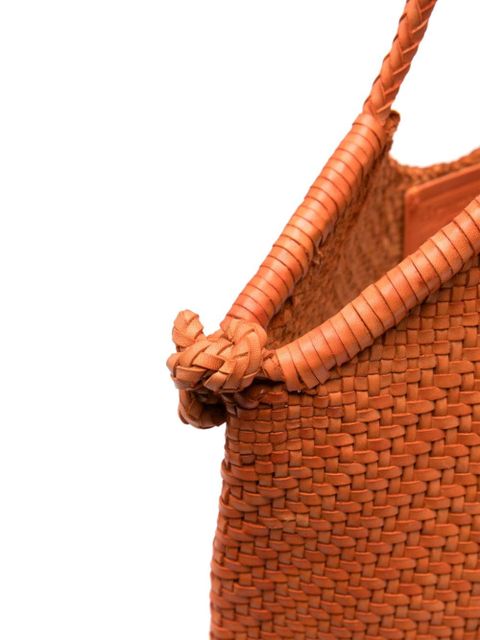 DRAGON DIFFUSION Minga leather tote bag - Orange