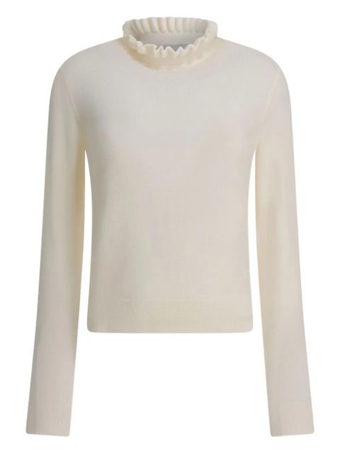 Alexander McQueen ruffled sweater - Neutrals