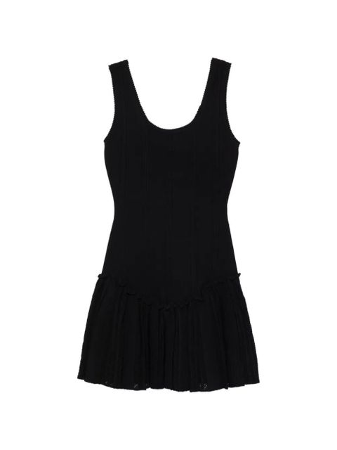 SANDRO ruffled knitted dress - Black - zdjęcie produktu nr 1
