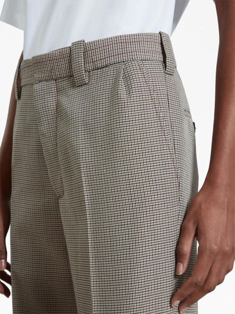 Marni houndstooth-pattern straight-leg trousers - Black