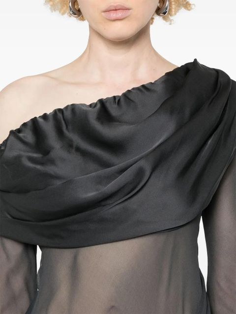 Christopher Esber sheer maxi dress - Grey