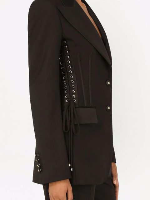 Dolce & Gabbana gabardine single-breasted blazer - Black