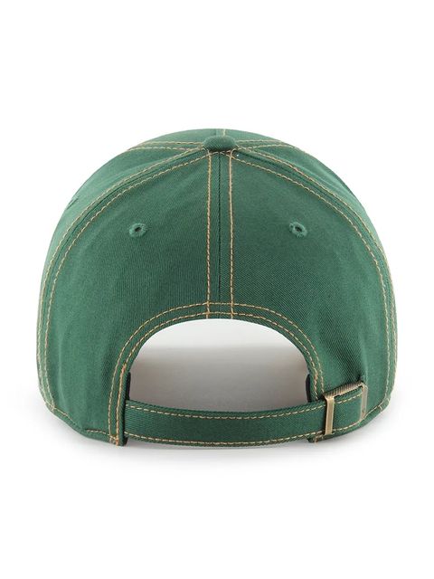 47 brand czapka z daszkiem bawełniana MLB Athletics Contrast Stitch kolor zielony B-CONDT18GWS-DG