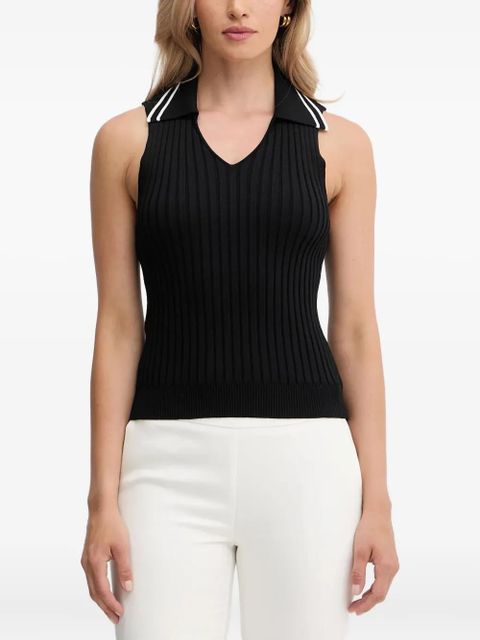 PINKO ribbed collar top - Black - zdjęcie produktu nr 1