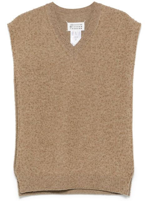 Maison Margiela piled-knit vest - Brown - zdjęcie produktu nr 1