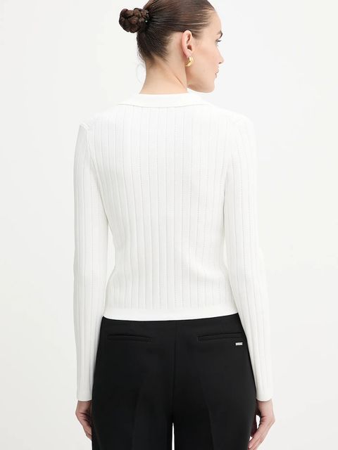 Guess kardigan FELICITY damski kolor biały lekki W5YR11 Z0130