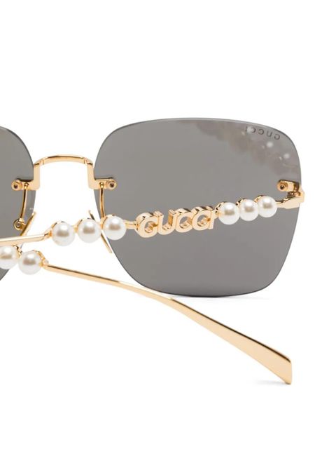 Gucci Eyewear square-frame sunglasses - Gold