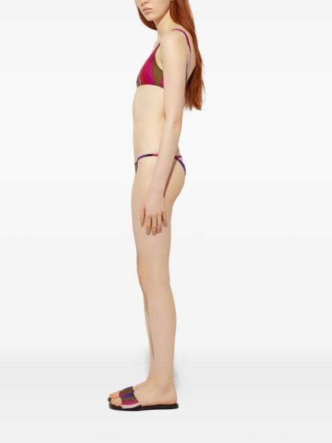 PUCCI print one-shoulder bikini top - Purple