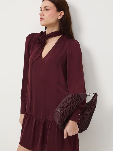 Medicine sukienka kolor bordowy mini oversize - zdjęcie produktu nr 2