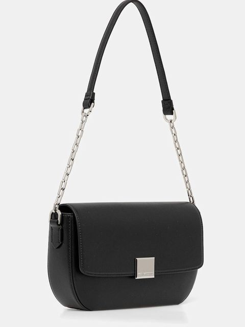 Karl Lagerfeld torebka skórzana K/FOREVER kolor czarny A4W30262 - zdjęcie produktu nr 2