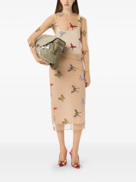 Blumarine embroidered tulle blouse - Neutrals - zdjęcie produktu nr 2