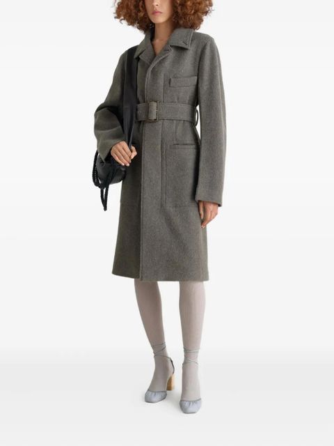 LEMAIRE belted tailored coat - Grey