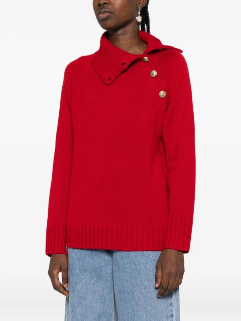 Zadig&Voltaire high-neck button-detail sweater - Red - zdjęcie produktu nr 2