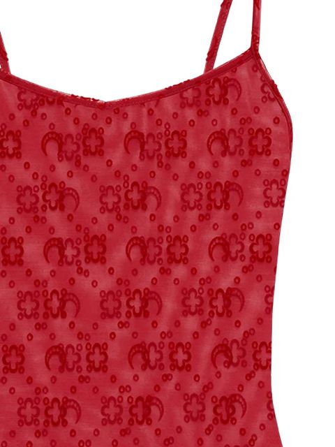 Marine Serre moonogram mesh straps top - Red - zdjęcie produktu nr 2