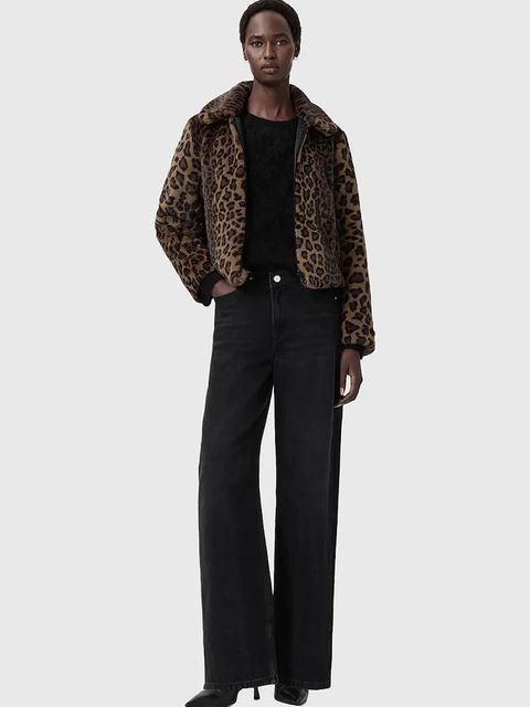 AllSaints kurtka kolor brązowy przejściowa W080OD