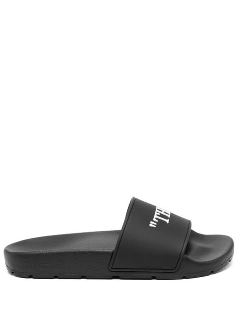 Off-White graphic-print flip flops - Black - zdjęcie produktu nr 1