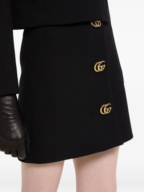 Gucci double G wool skirt - Black