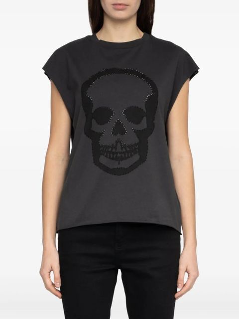 Zadig&Voltaire Cloe skull tank top - Grey
