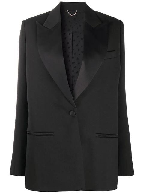 Magda Butrym satin lapel blazer - Black - zdjęcie produktu nr 1