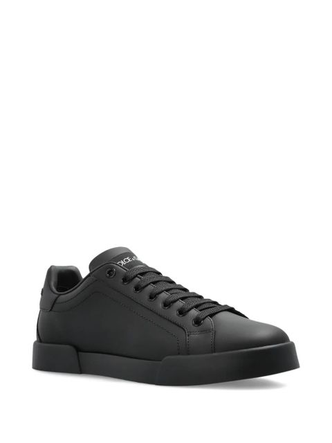 Dolce & Gabbana leather low-top sneakers - Black - zdjęcie produktu nr 2