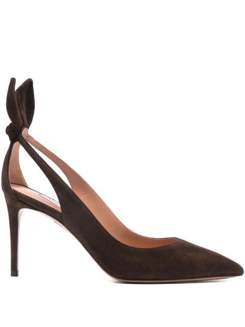 Aquazzura bow-detail heeled pumps - Brown - zdjęcie produktu nr 1