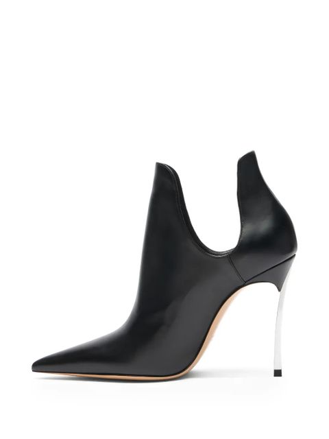 Casadei pointed toe heel boots - Black