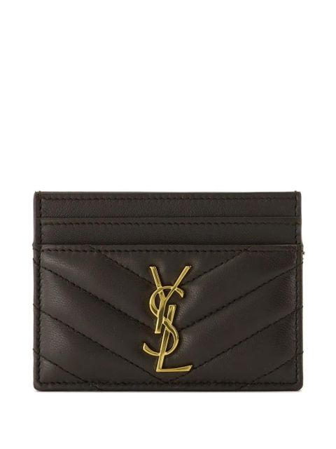 Saint Laurent Cassandre matelassé leather cardholder - Brown - zdjęcie produktu nr 1
