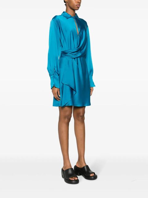 Simkhai Talid draped satin minidress - Blue