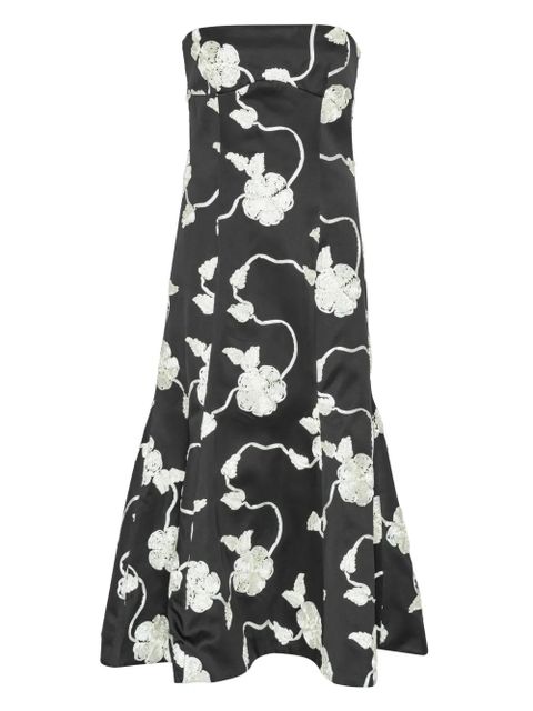 ROTATE BIRGER CHRISTENSEN flower midi dress - Black - zdjęcie produktu nr 1
