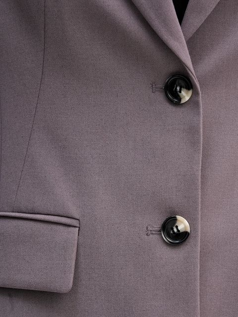 Sisley marynarka kolor fioletowy jednorzędowa gładka 21YPLW03H