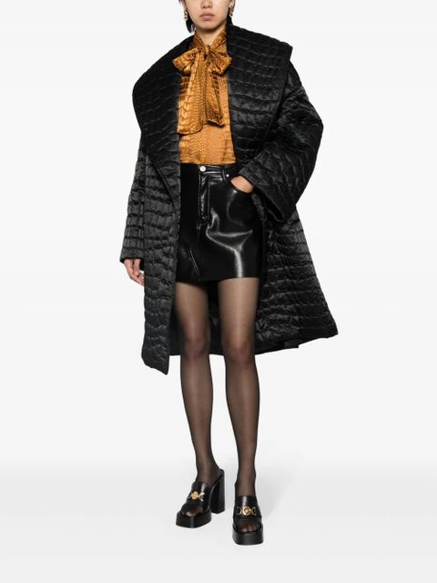 Versace crocodile-pattern quilted coat - Black - zdjęcie produktu nr 2
