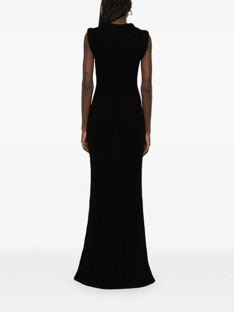Aya Muse ribbed-knit maxi dress - Black