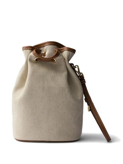 Prada canvas and leather pouch - Neutrals - zdjęcie produktu nr 2