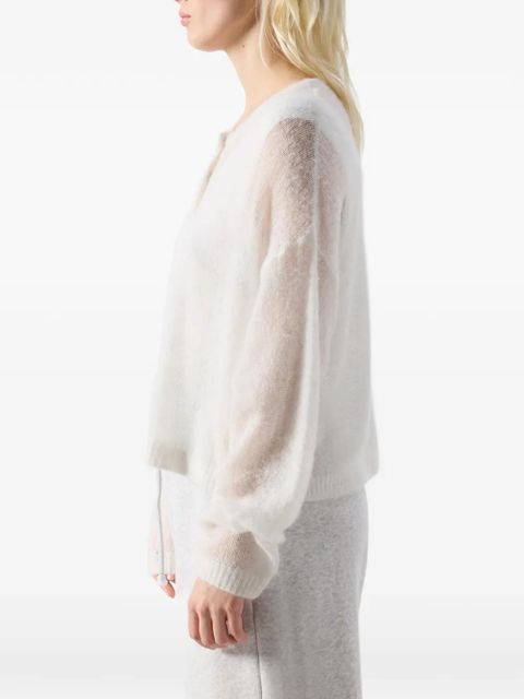 American Vintage Bodyrow long-sleeved wool cardigan - Neutrals