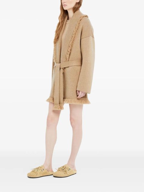 Alanui fringed finest coat - Neutrals
