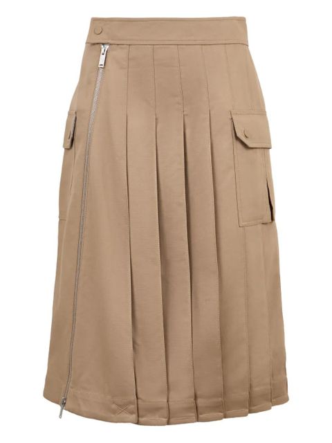 3.1 Phillip Lim pleated-zip utility midi skirt - Neutrals - zdjęcie produktu nr 1