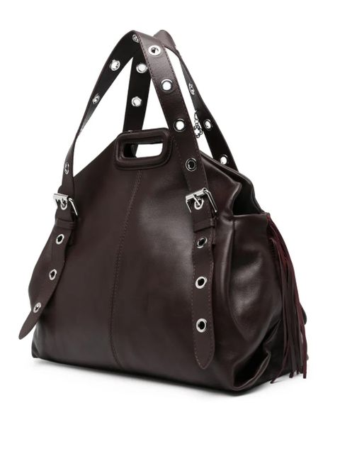 Maje Miss M XL leather shoulder bag - Red - zdjęcie produktu nr 2