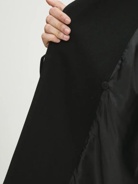 Answear.LAB marynarka kolor czarny jednorzędowa gładka