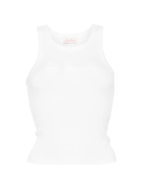 MC2 Saint Barth Ada logo-embroidered tank top - White - zdjęcie produktu nr 1