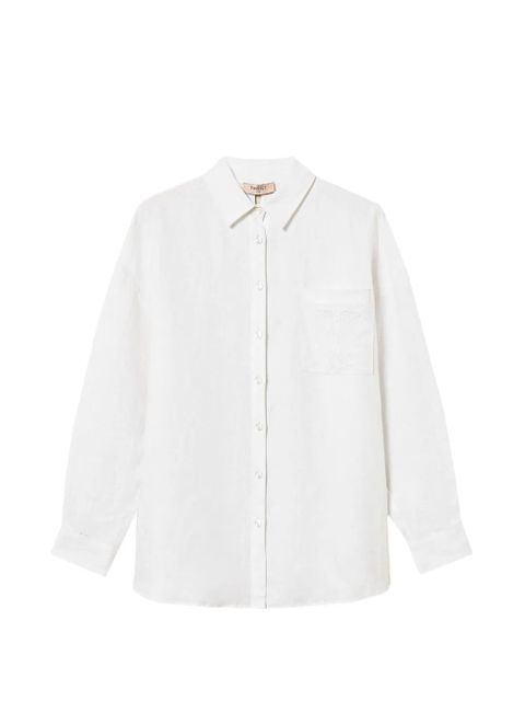 TWINSET chest-pocket tie-back shirt - White - zdjęcie produktu nr 1