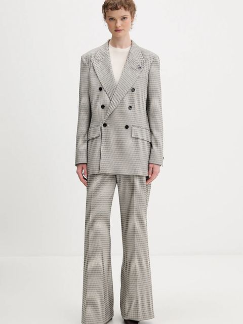 HUGO spodnie Hasmina damskie kolor czarny proste high waist 50555803