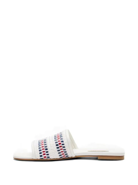Casadei Amalfi woven flat sandals - White