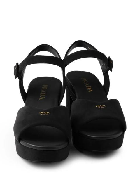 Prada 65mm padded sandals - Black