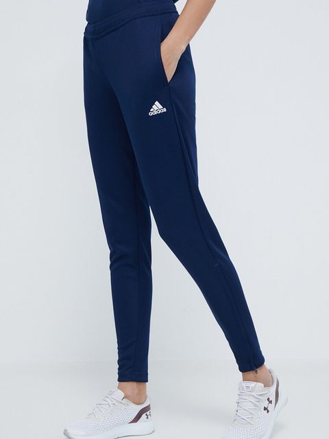 adidas Performance spodnie treningowe Entrada 22 damskie kolor granatowy gładkie HC0334 - zdjęcie produktu nr 1