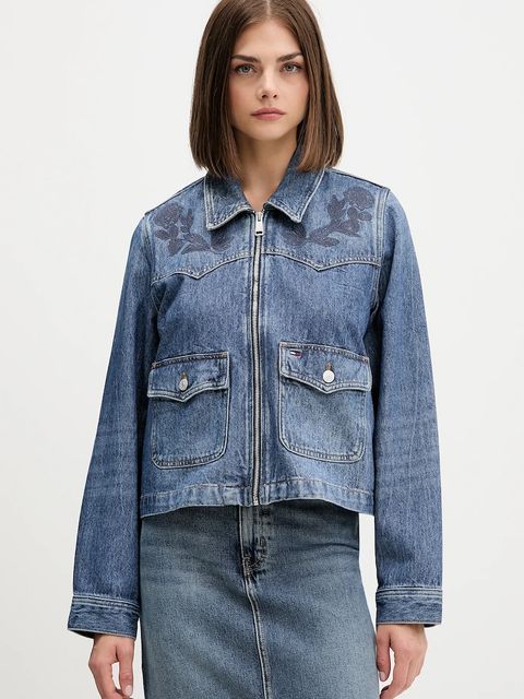 Tommy Jeans kurtka jeansowa kolor granatowy przejściowa DW0DW21553 - zdjęcie produktu nr 1