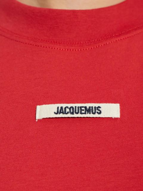 Jacquemus logo-patch long-sleeve T-shirt - Red