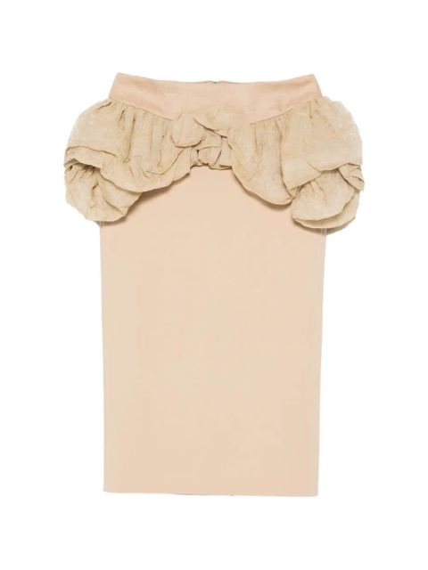 Max Mara Sbaccano ruffled midi skirt - Neutrals - zdjęcie produktu nr 1