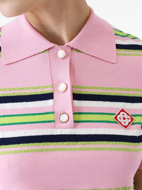 Casablanca striped polo shirt - Pink