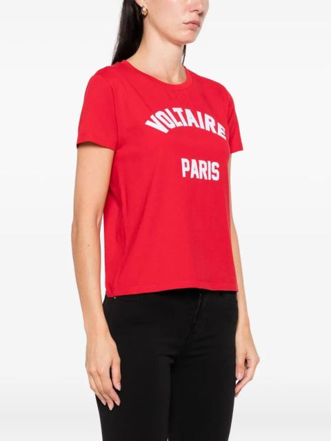 Zadig&Voltaire slogan-print T-shirt - Red - zdjęcie produktu nr 2