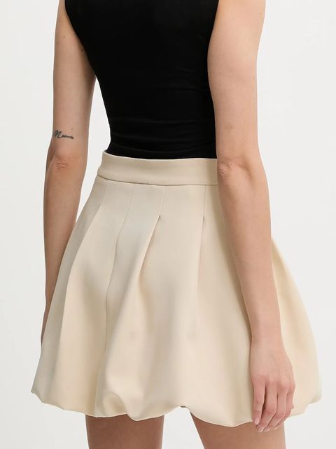 Answear.LAB spódnica kolor beżowy mini prosta